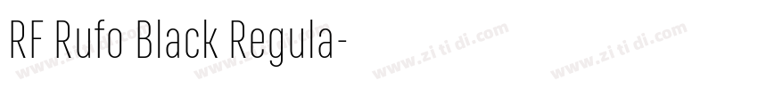 RF Rufo Black Regula字体转换